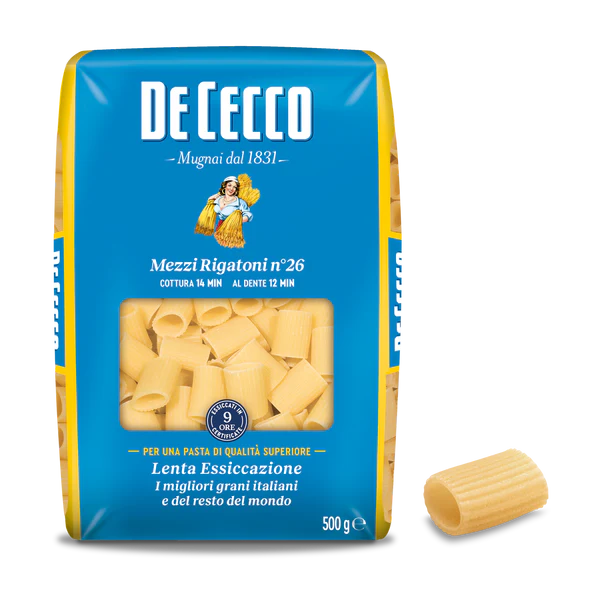De Cecco Mezzi Rigatoni (500Gx24)