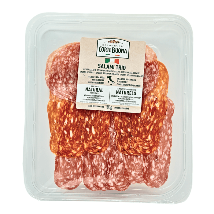 Corte Buona Salami Trio ABF Slices ( 8 X 100 G )