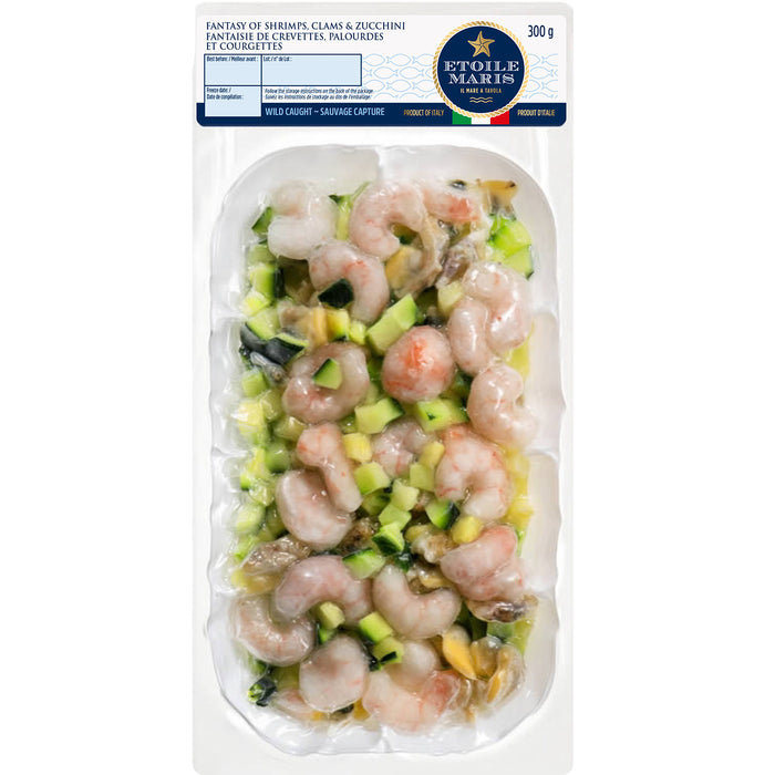 Fantasy of shrimps, clams, Zucchini ( 300 G X 12 )