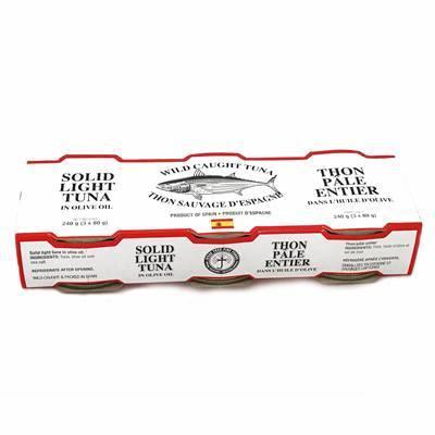 Wild Caught Solid Light Tuna in Extra Virgin Olive Oil 30*( 80 G X 3 )