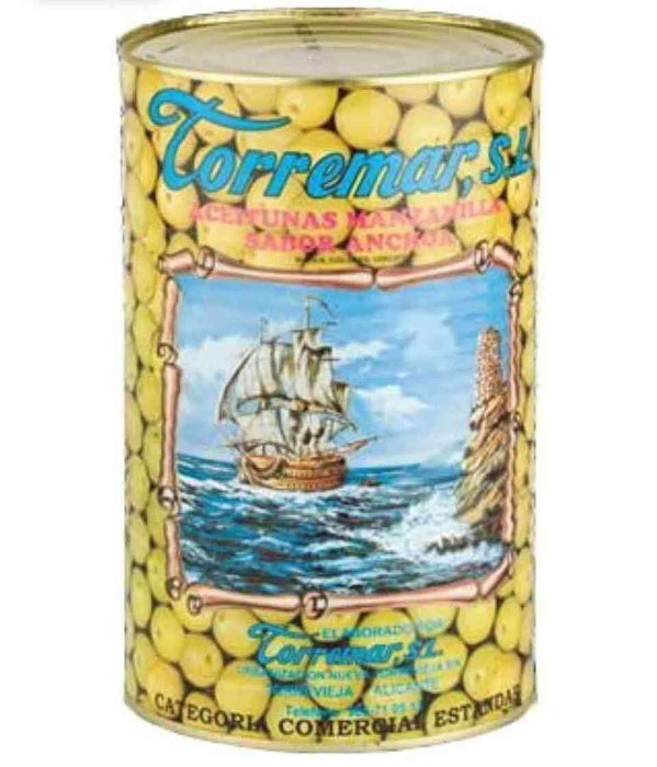 Green Manzanilla Stuffed With Anchovies (TIN) ( 5 Kg X 3 )