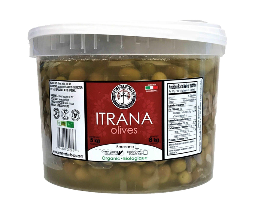 Organic Green Geata Baresana Olives (1x5kg)