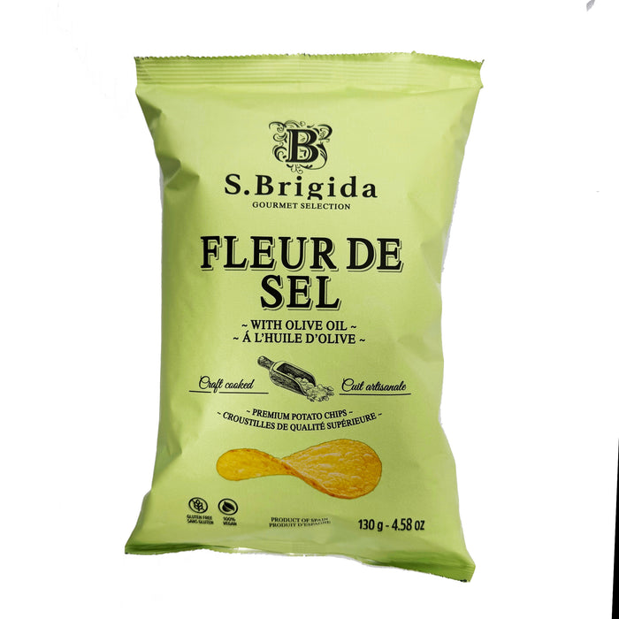 S.Brigida Fleur De Sel and Olive Oil Chips( 130 G X 10 )