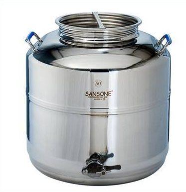 Stainless steel container w spout 50L