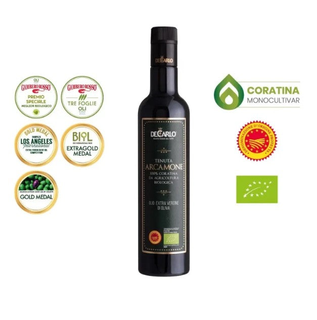 DeCarlo Tenuta Arcamone Extra Virgin Olive Oil ( 500 mL X 6 )