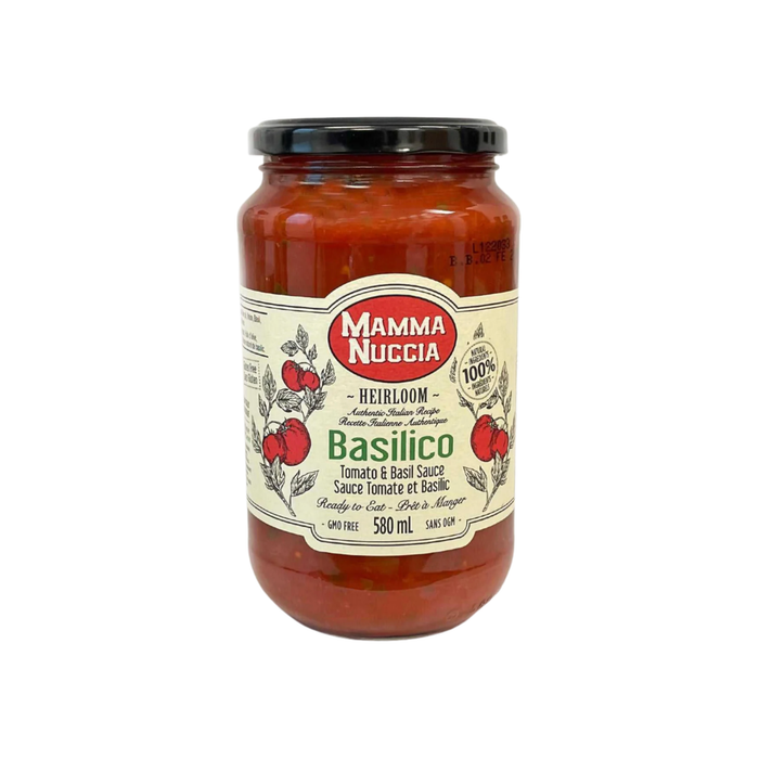 Mamma Nuccia Ready-to-Eat Tomato-Basil Sauce (6 x 580 mL)
