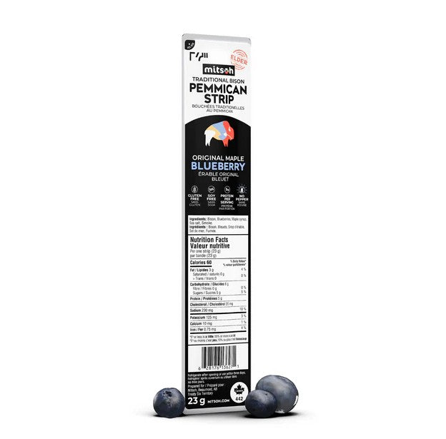 Mitsoh Original Maple Blueberry Pemmican (18 strips x 23 g)