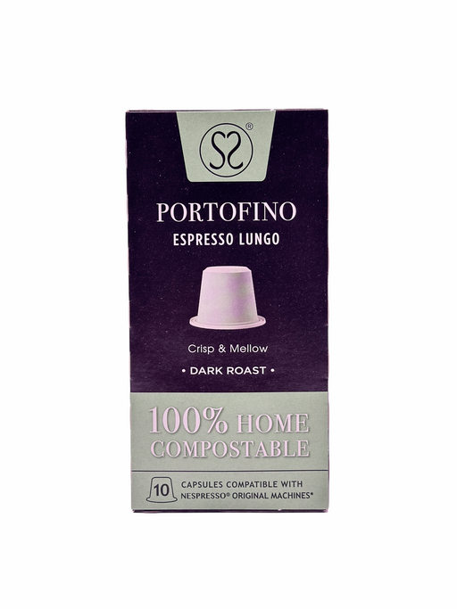 Espresso Lungo Portofino Home Compostable Capsules (1x10capsules)