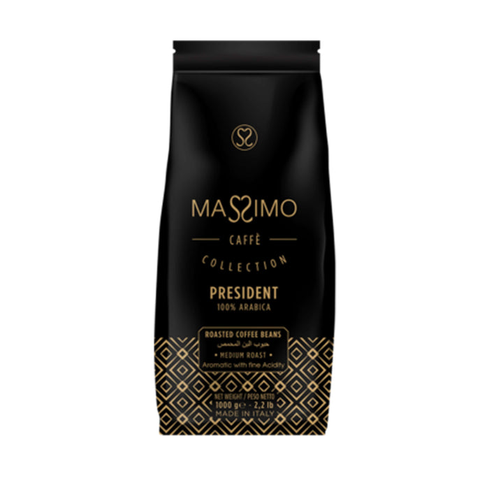 President 100% Arabica Roasted Coffee Beans (6x1kg)