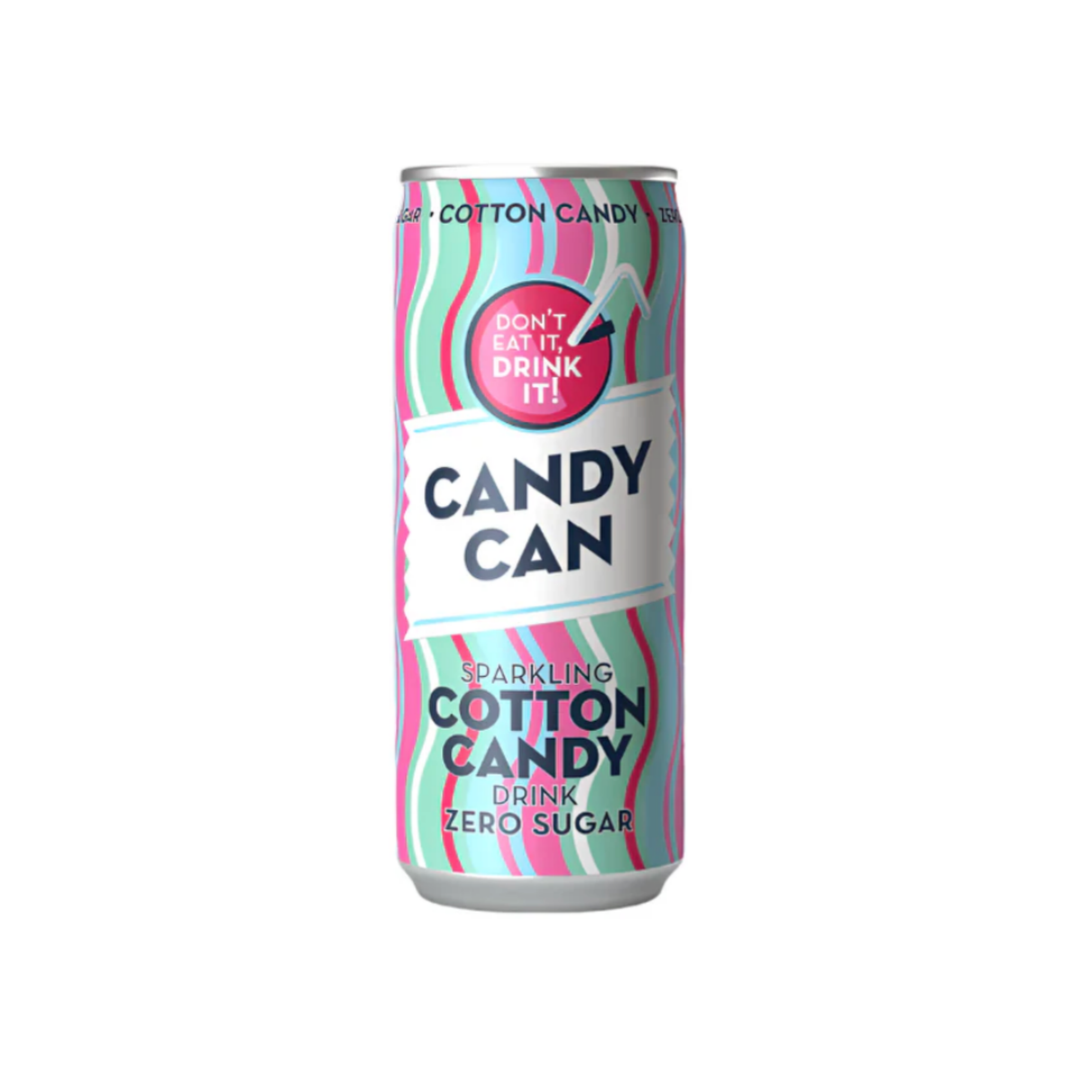 Candy Can Cotton Candy Sparkling Zero Sugar Drink (12 x 330 mL
