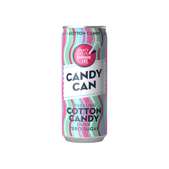 Candy Can Cotton Candy Sparkling Zero Sugar Drink (12 x 330 mL)