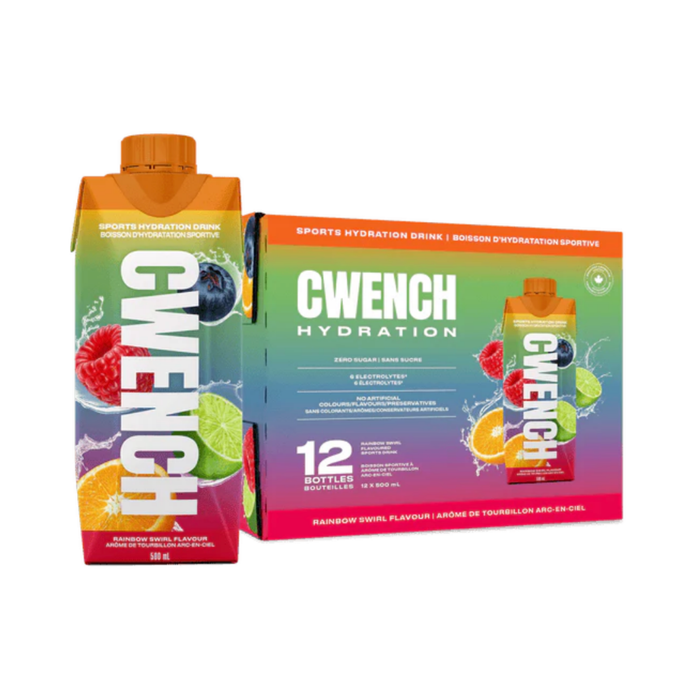 Cwench Hydration Sports Drink Rainbow Swirl (12 x 500 mL)