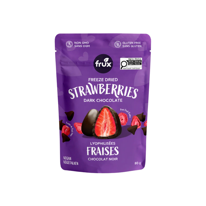 Frux Dark Chocolate Freeze-Dried Strawberries (8 x 80 g)