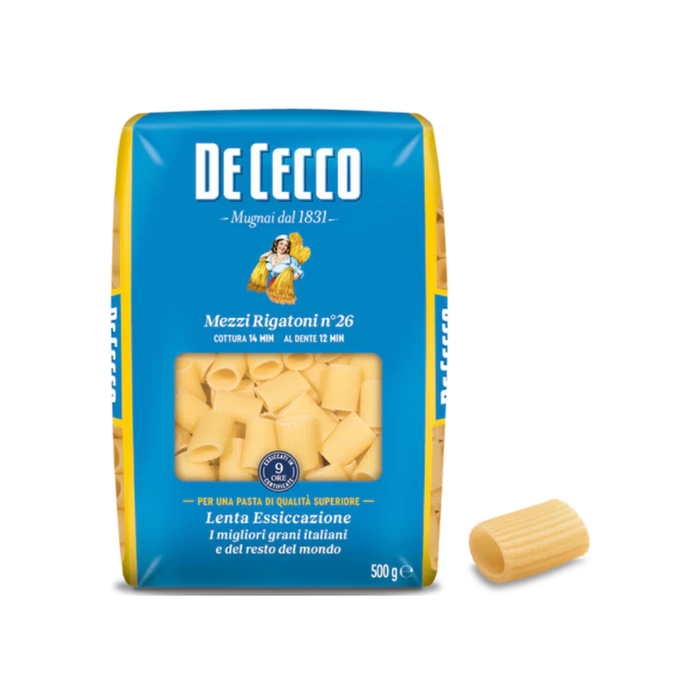 De Cecco Mezzi Rigatoni n°26 (24 x 500 g)