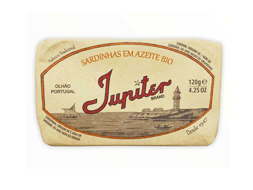 Jupiter Sardines in Organic Olive Oil (12x120g)