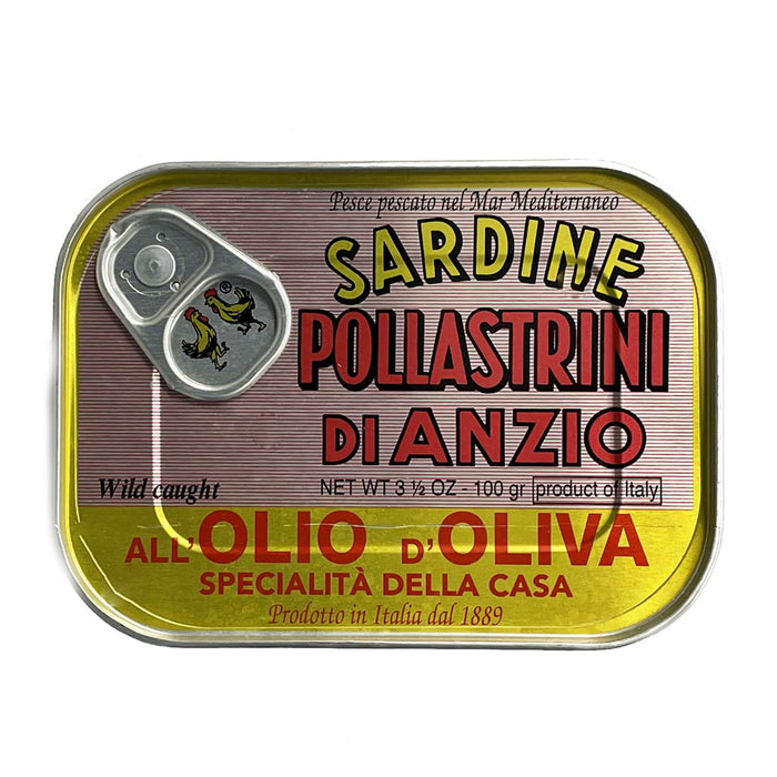 Pollastrini Sardines in Olive Oil (12x100g)