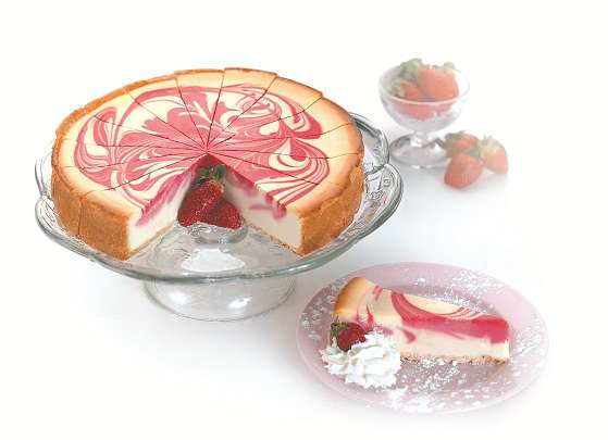 Strawberry Swirl Cheese Cake (2x10")