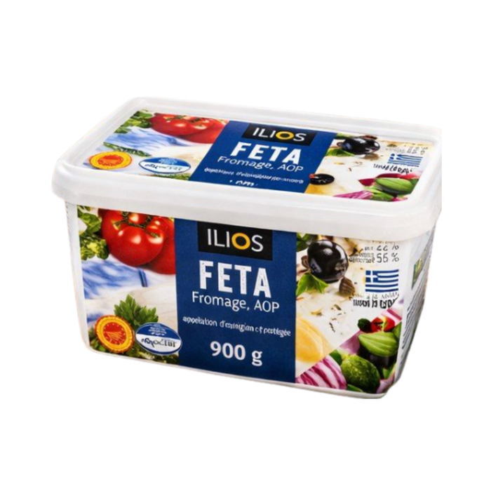 Ilios Greek PDO Feta (8 x 900 g)