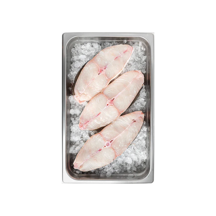 Frozen Halibut Steaks (4–6 oz, 10 lb Box)