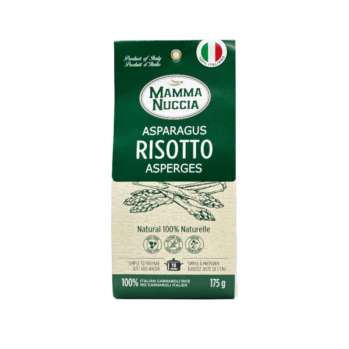 Mamma Nuccia Rice with Asparagus (12x175g) — Jesse Tree Fine Foods