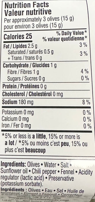 Jesse Tree Spicy Halkidiki Olives (6 x 400 mL)