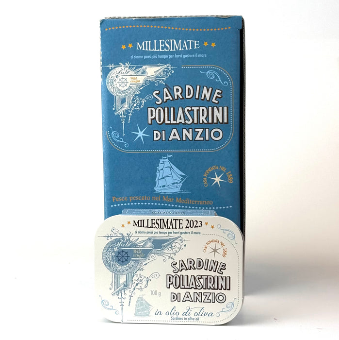 Pollasstrini   Sardines  in Olive Oil "Millesimate" ( 100 G X 10 )