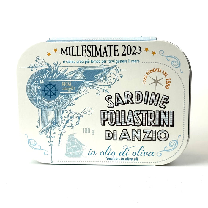 Pollasstrini   Sardines  in Olive Oil "Millesimate" ( 100 G X 10 )