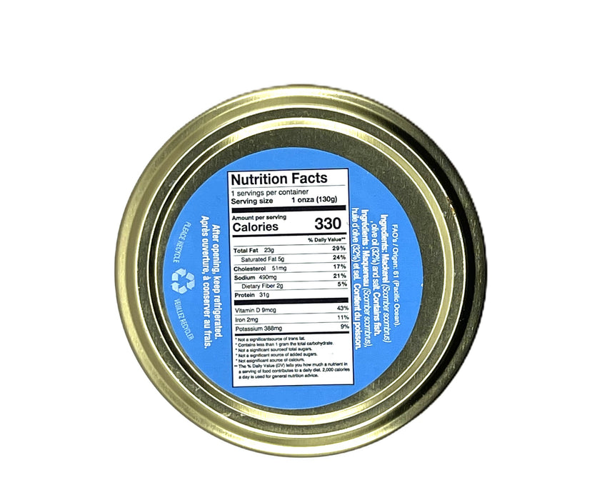 Mackerel Fillets in Extra Virgin Olive Oil (12x212mL)
