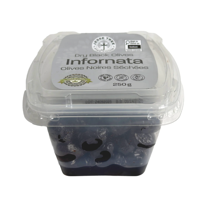Jesse Tree Dry Black Infornata Olives (6 x 220 g)