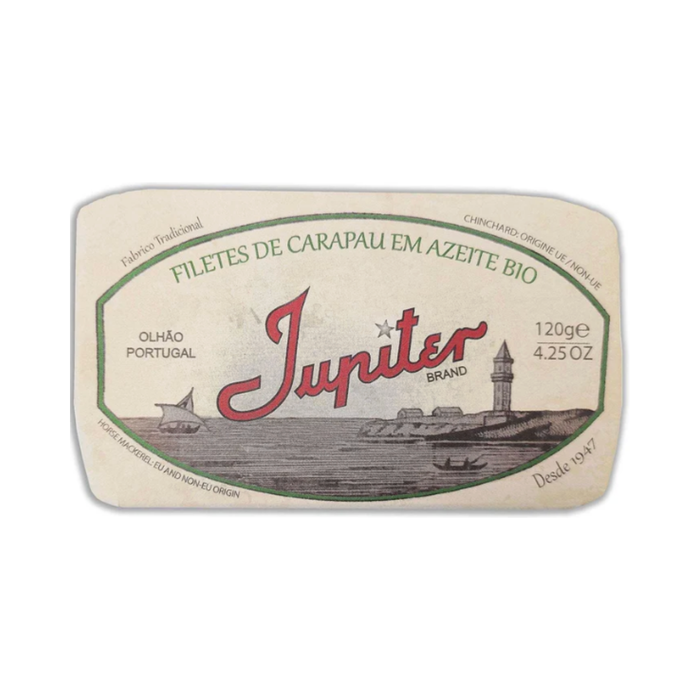 Jupiter Horse Mackerel Fillets in Organic Olive Oil (12 x 120 g)