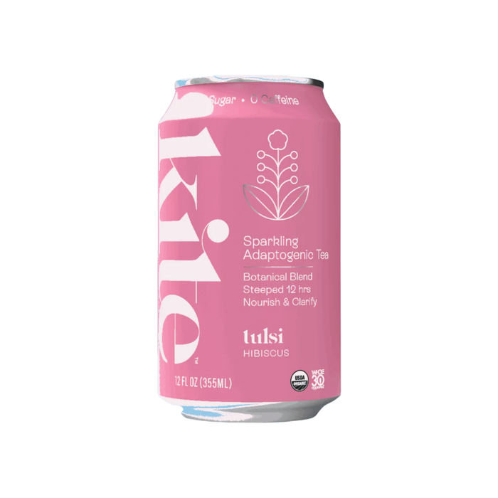 Kite Tulsi Hibiscus Sparkling Adaptogenic Tea (12 x 355 mL)