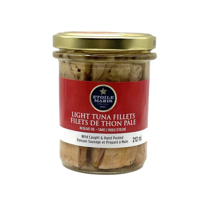 Etoile Maris Light Tuna Fillets in Organic Olive Oil (12 x 212 mL)