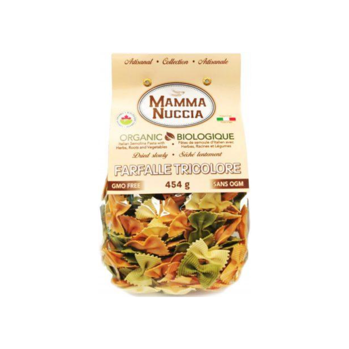 Mamma Nuccia Organic Farfalle Tricolore (12 x 454 g)