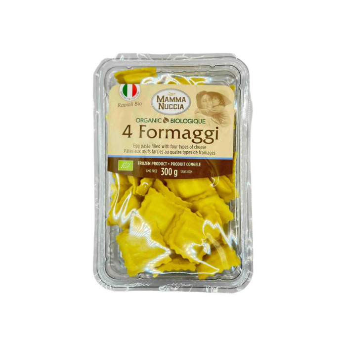 Mamma Nuccia Organic Frozen 4 Cheese Ravioli (300 g x 12)