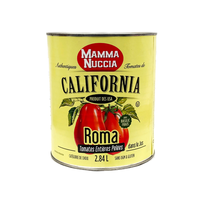 Mamma Nuccia Whole Peeled Roma Tomatoes (6 x 2.84 L)