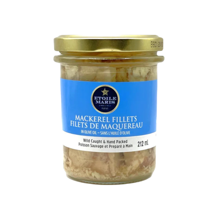 Etoile Maris Mackerel Fillets in Extra Virgin Olive Oil (12 x 212 mL)