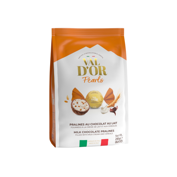 Val d'Or Milk Chocolate Pralines with Milk Cream & Cereals (12 x 250 g)