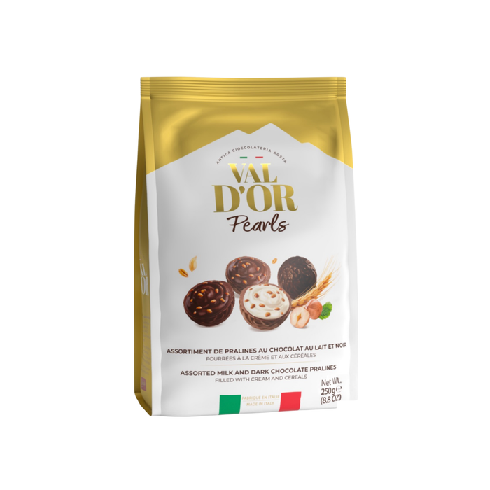 Val d'Or Dark and Milk Chocolate Pralines with Cereals (12 x 250 g)