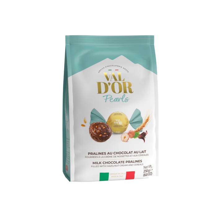 Val d'Or Milk Chocolate Pralines with Hazelnut Cream & Cereals (12 x 250 g)