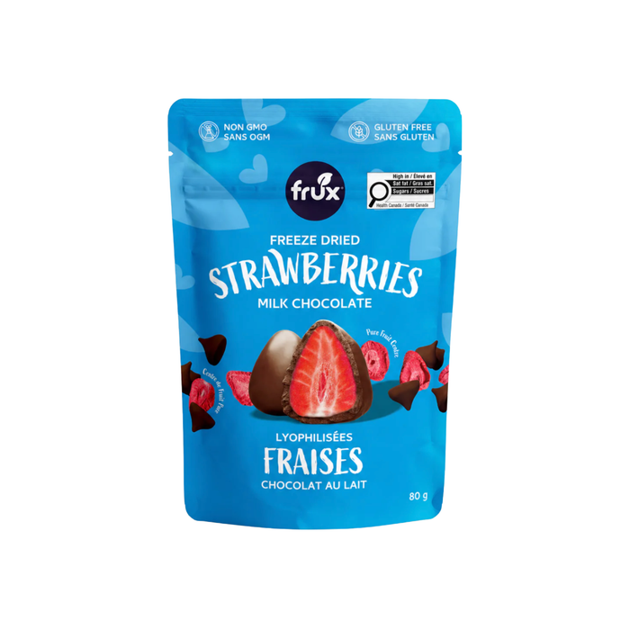 Frux Milk Chocolate Freeze-Dried Strawberries (8 x 80 g)
