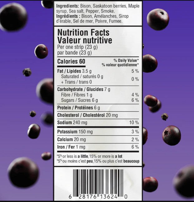 Mitsoh Maple Saskatoon Berry Pemmican (18 strips x 23 g)