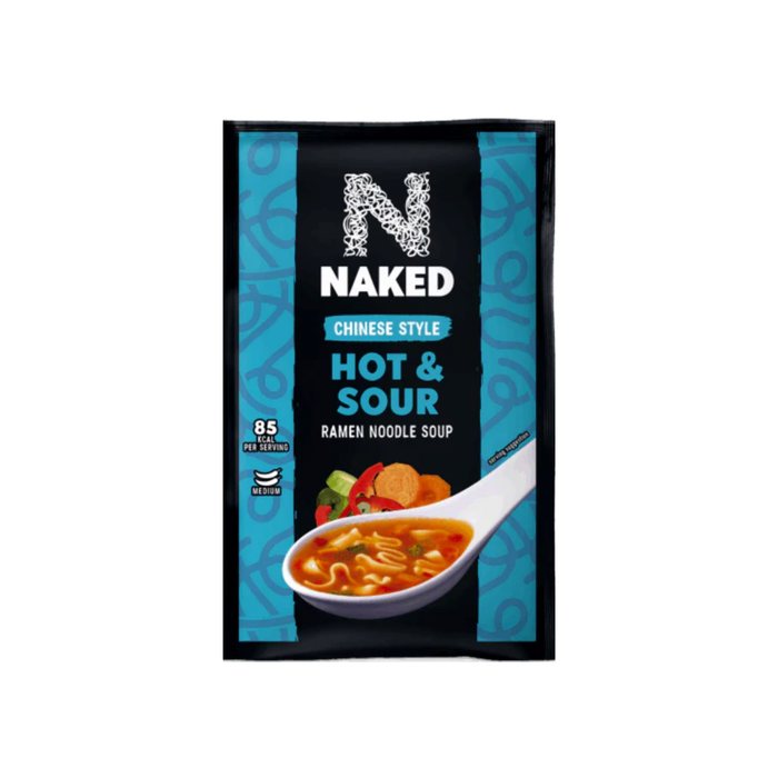Naked Chinese Style Hot & Sour Ramen Noodle Soup (12 x 25 g)