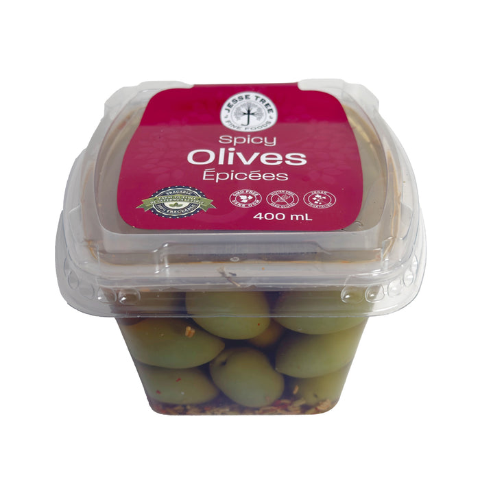 Jesse Tree Spicy Halkidiki Olives (6 x 400 mL)