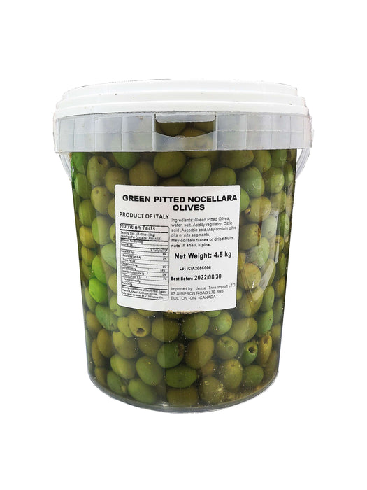 Green Pitted Nocellara Olives (1x4.5kg)