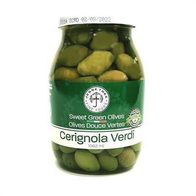 Sweet Green Cerignola Olives (6x1062mL)