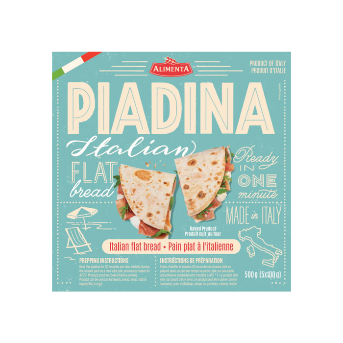 Alimenta Frozen Mini Piadina Romagnola IGP ((5 pcs x 500 g per pack) x 12)