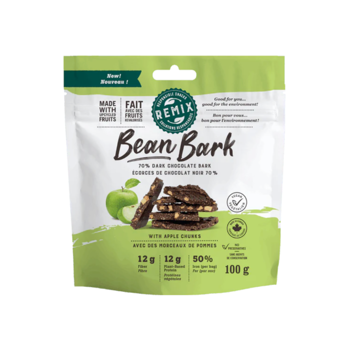 ReMix Bean Bark 70% Dark Chocolate and Apple (8 x 100 g)