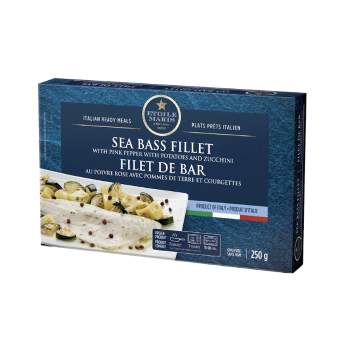 Etoile Maris Sea Bass Fillet with Peppercorns and Vegetables (8 x 250 g)