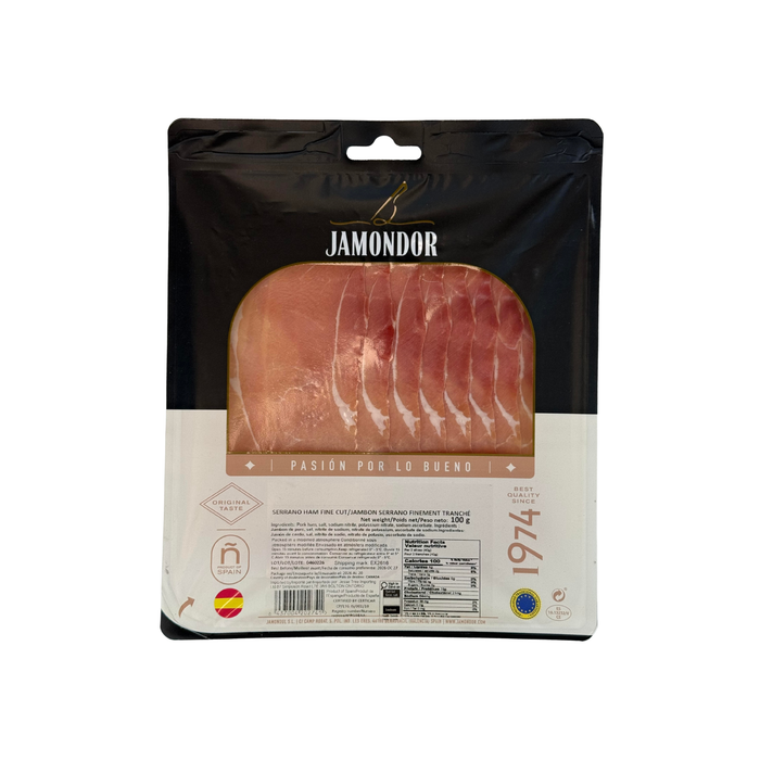 Jamandor Serrano Ham Finely Cut Slices (12 x 100 g)