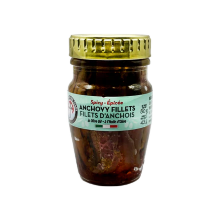 Jesse Tree Spicy Anchovy Fillets in Olive Oil (12 x 80 g)